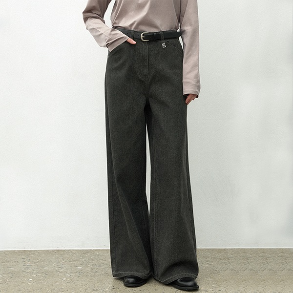 (PT-5628)ESSENTIAL PIGMENT WIDE PANTS