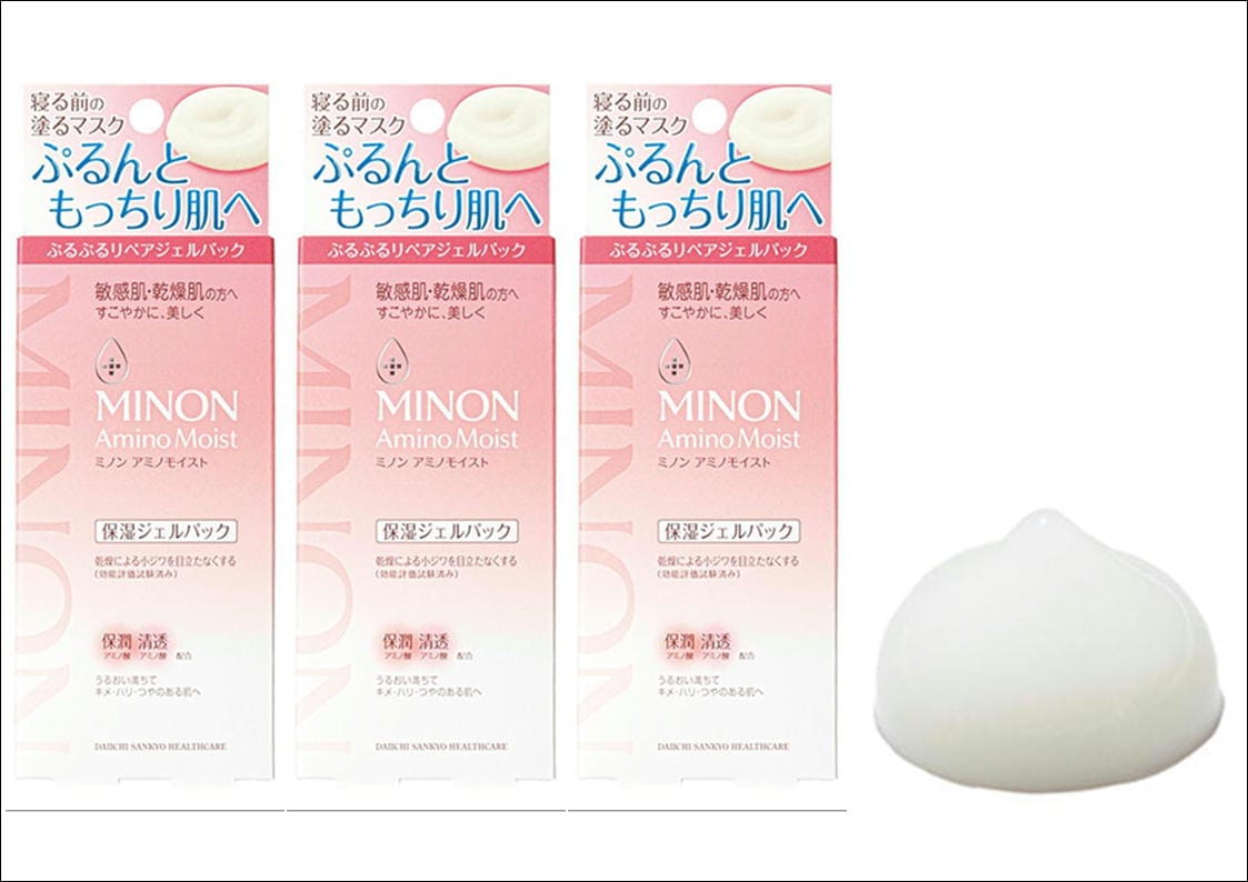 ［まとめ販売］ミノン　アミノモイスト　ぷるぷるリペアジェルパック　６０ｇ×３個