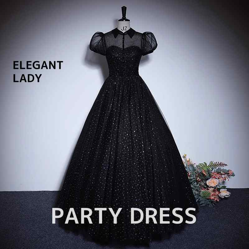 人気SALE 礼服 レディースドレス 高級感 ブラック ロングドレス イブニングドレス パーティードレス 忘年会 ウェディングドレス 結婚式 成人式 上品 きれいめ スウィート 司会 エレガント 音楽