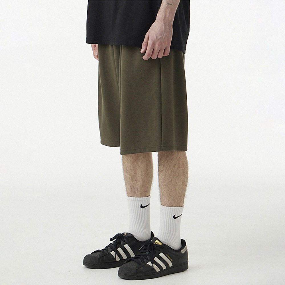 Bermuda Wide Sweat Shorts_Khaki
