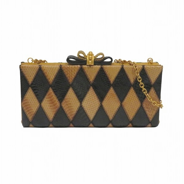 クリスチャンルブタン スウィートチャリティー パイソン ショルダーバッグ 【中古】