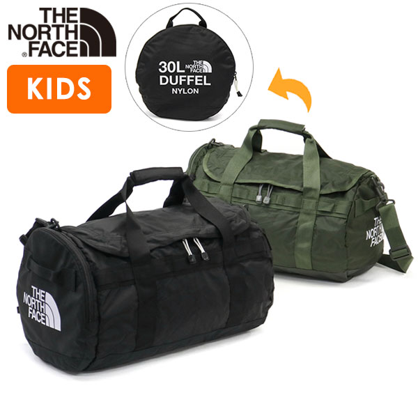 もれなくTNFカッティングシート付！ ボストンバッグ ダッフルバッグ 旅行バッグ 修学旅行 折りたたみ 軽量 子供 2WAY 1泊2日 30L NMJ72353 日本正規品