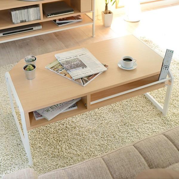 センターテーブル 木製 スチール おしゃれ 収納スペース ローテーブル センターテーブル リビングテーブル 北欧 ナチュラル
