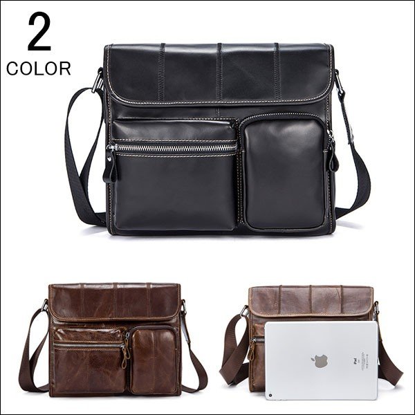 ビジネスバッグ メンズ レディース ショルダーバッグ 斜めがけバッグ ブリーフケース メッセンジャーバッグ 鞄 牛革 本革 大容量 通勤 通学 軽量 出張
