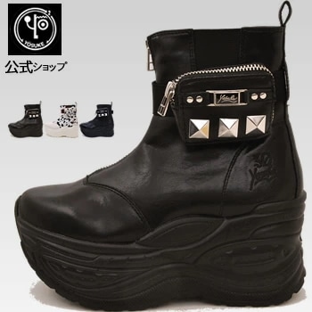 【公式SHOP特典キズ補修液付】 ヨースケ 厚底ブーツ レディース 歩きやすい 8cm厚底フラットソール
