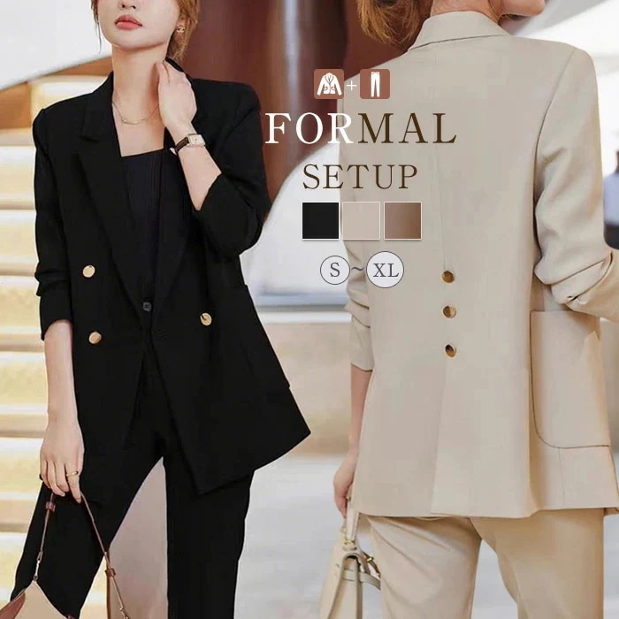 スーツ レディース セットアップ 2点セット ビジネス ジャケット コート 無地 入学式 卒業式 女の子 大きいサイズ 女性 オフィス キレイめ 通勤 OL 面接 転職 きれいめ 大人 おしゃれ