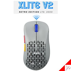 Pulsar XLITE V2 レトロエディション/限定版/超軽量/ウルトラライト/ワイヤレス/ゲーミング マウス/55-59g/PAW3370 /20000DPI/ミニ/ノーマルサイズ