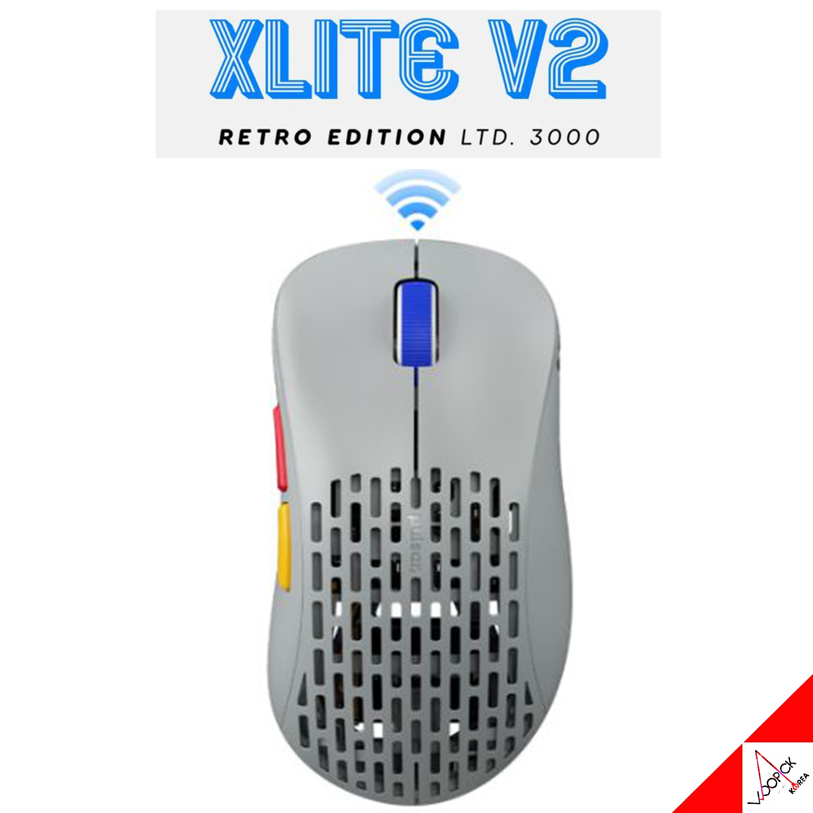 Pulsar XLITE V2 レトロエディション/限定版/超軽量/ウルトラライト/ワイヤレス/ゲーミング マウス/55-59g/PAW3370 /20000DPI/ミニ/ノーマルサイズ