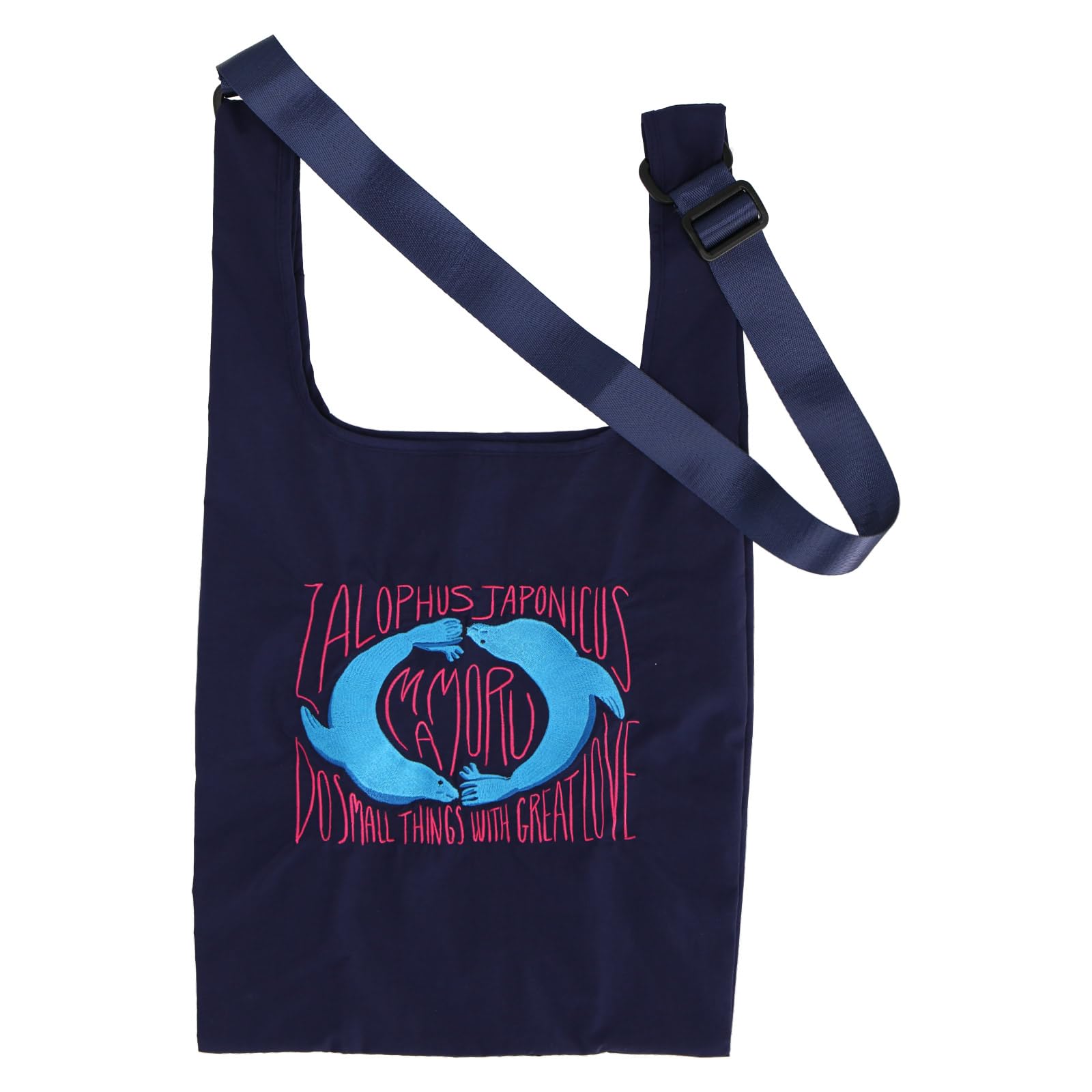 [カトコア] バッグ mamoruバッグ 11003804 女性 絶滅危惧 動物柄 11003805B ネイビー：ニホンアシカ 約横30cm×縦（ハンドル込） 56cm×マチ12cm ハンドル立ち上が