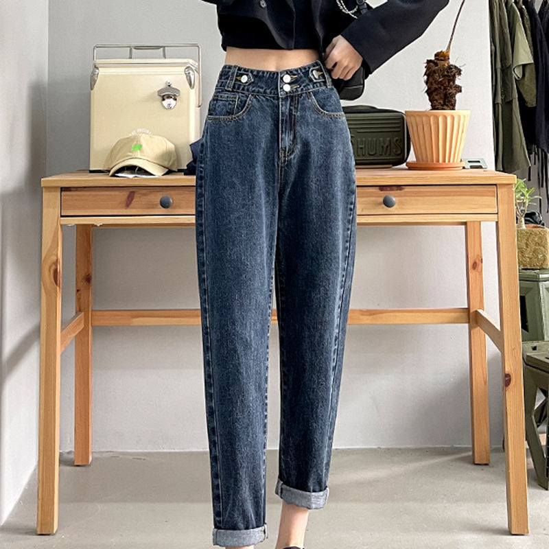 抜け感 美脚 デニムワイドパンツ 脚長 ワイドパンツ デニム デニムパンツ ストレート ジーンズ ロング パンツ ハイウエスト 韓国ファッション 低身長 着痩せ ストレッチ カジュアル 大きいサイズ