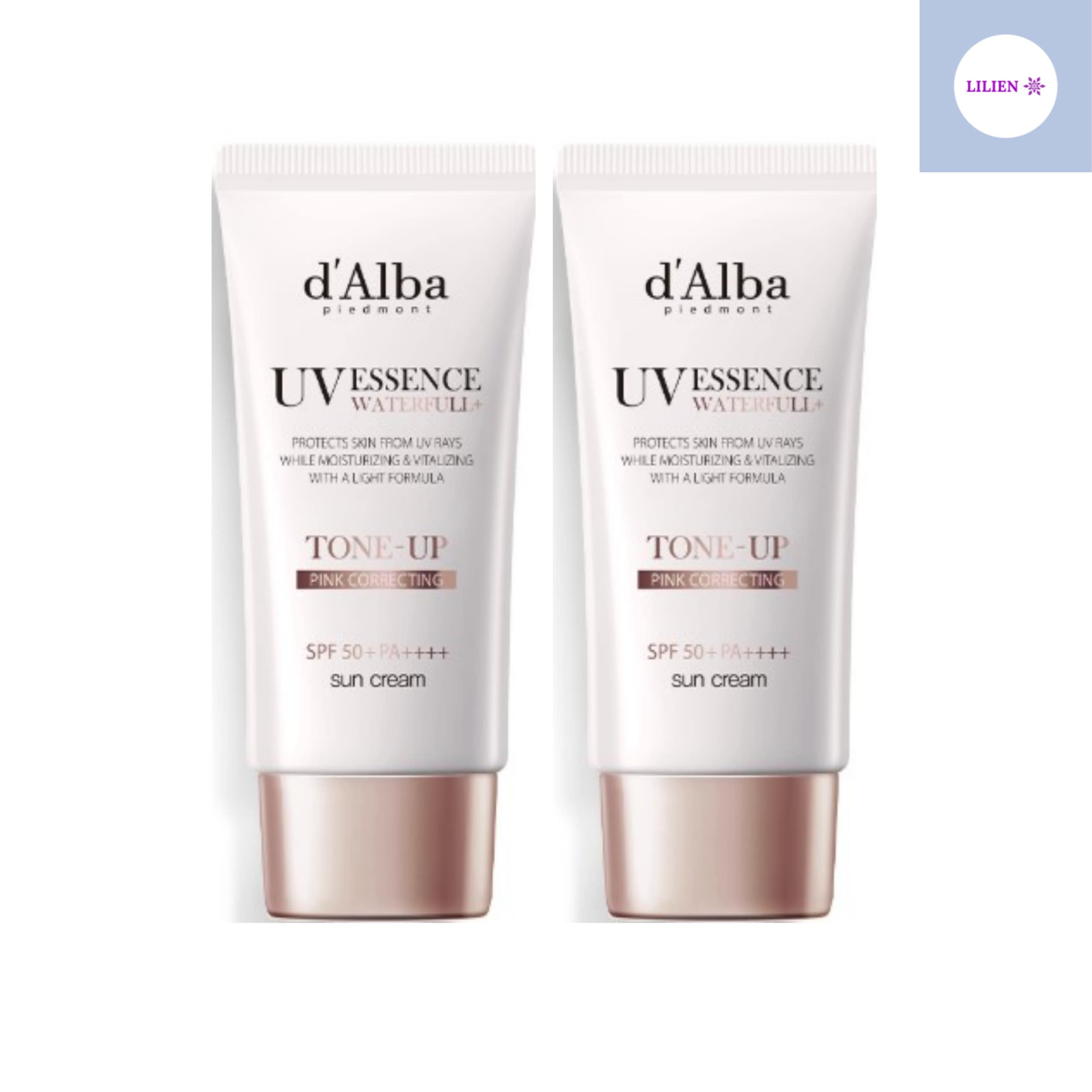 【プレミアムUVエッセンス】ウォーターフル トーンアップ SUN CREAM（ピンク） 50ml 1＋1 計2個 SPF50+ PA++++