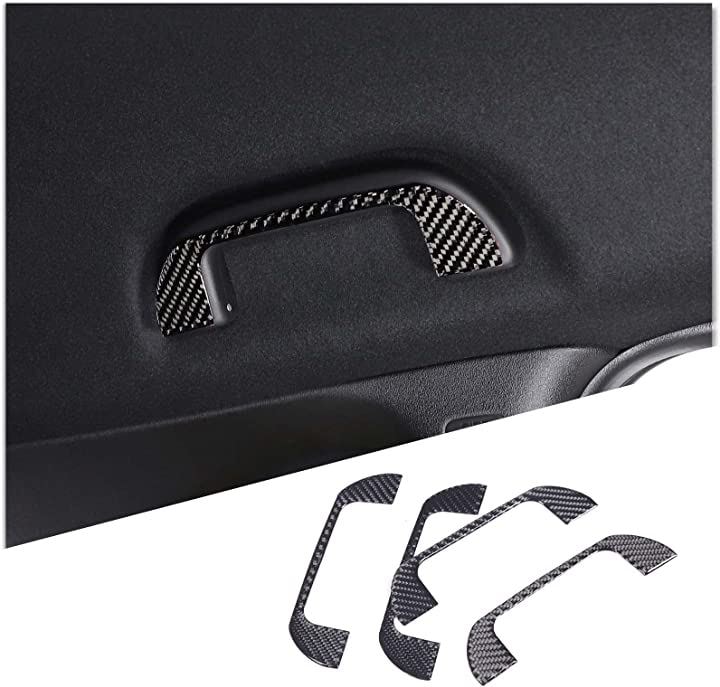 FOR Honda N-BOX 2017-2021年適用 ホンダN-BOX 2018 2019 2020 ルーフハンドルステッカー( 黒-ケーボン繊維) 5,042円