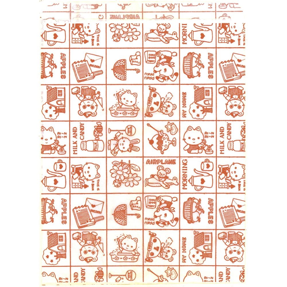 （まとめ買い）ササガワ ギフトバッグ 平袋（紙袋） ファンシー あか 180x230mm 200枚入 50-1503 [x3]
