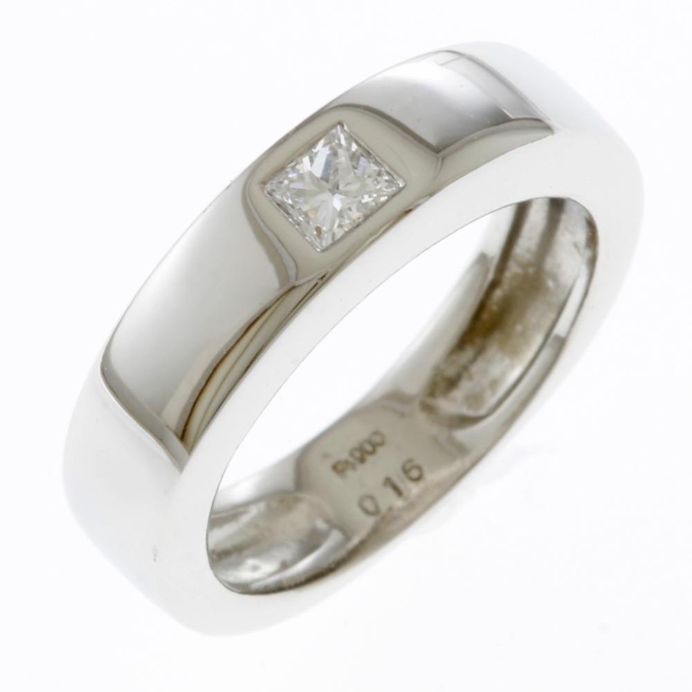 リング 指輪 6.5号 Pt900プラチナ ダイヤモンド 中古 美品