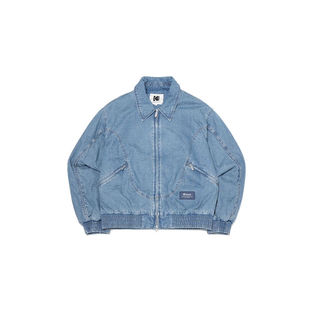 KODAK ApparelデニムブルージョンパディングジャケットDENIM