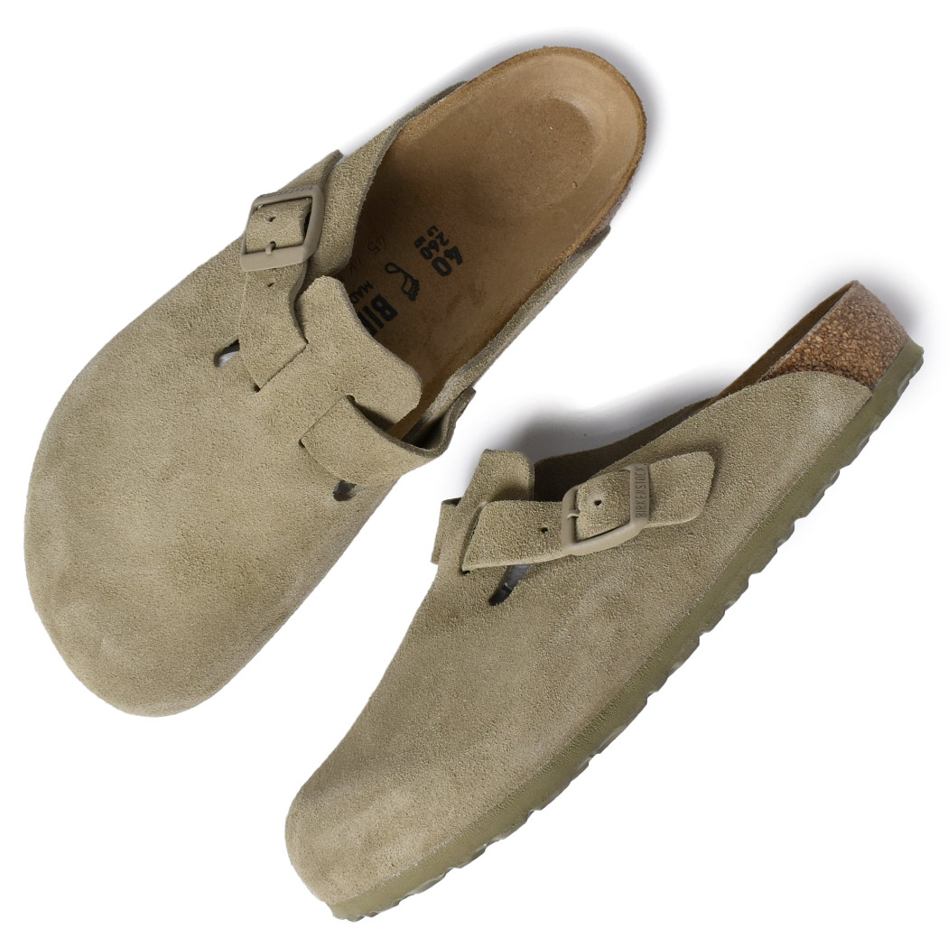 BIRKENSTOCK ビルケンシュトック ボストン スエード サンダル BOSTON SUEDE ( REGULAR FIT ) Faded Khaki カーキ 1025788