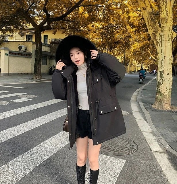 2023 冬 綿入れ ショートタイプ ダウンジャケット chic 厚手 綿入れ ゆったり 綿服