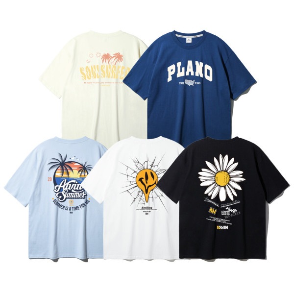 ビッグサイズ 2XL~4XL グラフィック デザイン 半袖Tシャツ 11種 均一価格 パッケージ