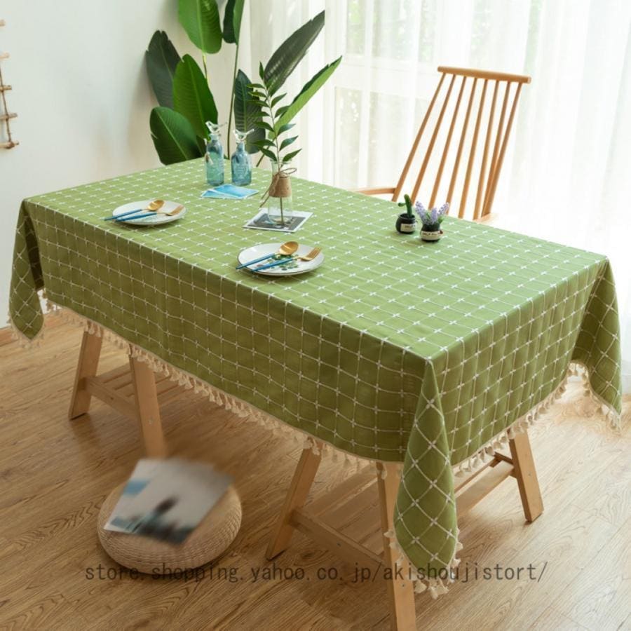テーブルクロス 布 キッチングッズ 長方形 綿麻 テーブルカバー モノトーン 滑り止め 麻混風 祝いプレゼント 清潔簡単 無地 モダン レストラン おしゃれ