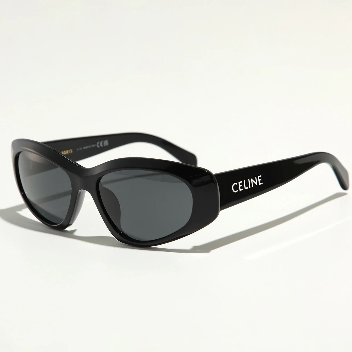 CELINE セリーヌ サングラス CL40279U メンズ キャットアイ型 フルリム セルフレーム ロゴ アイウェア 01A