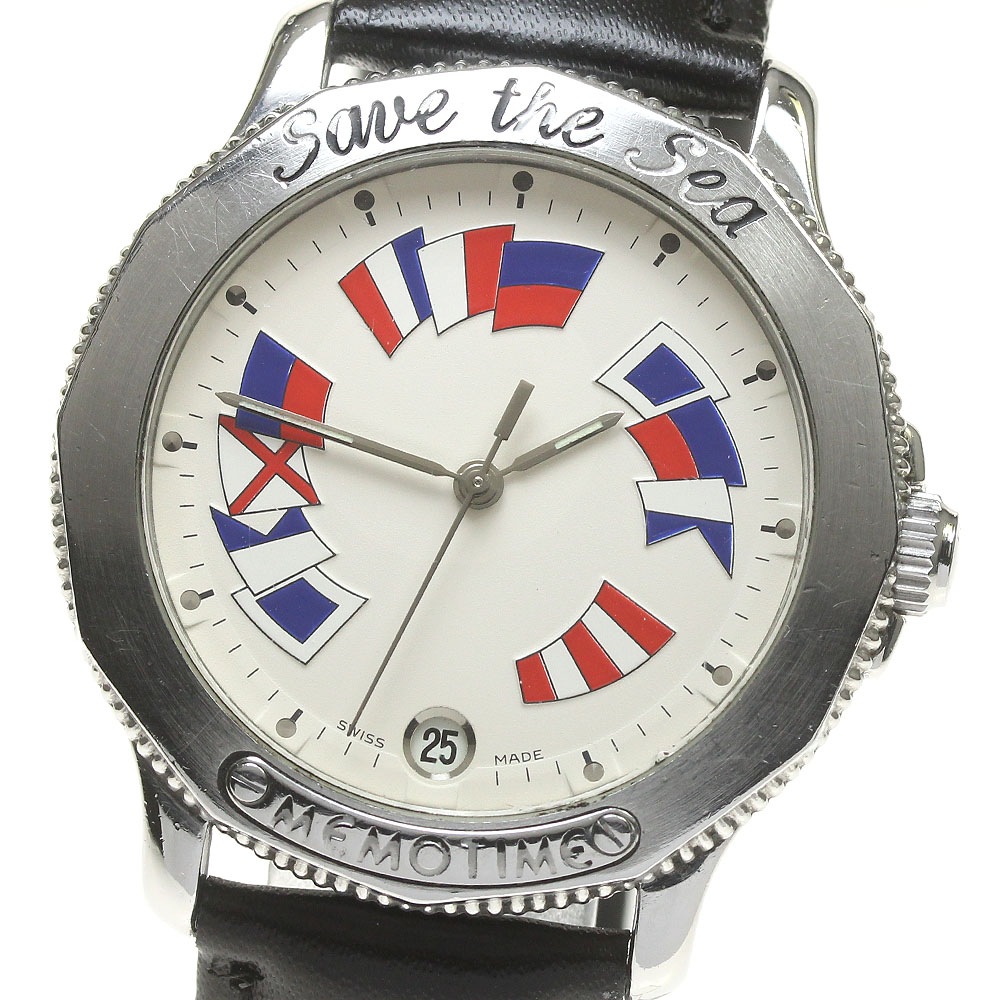 コルム CORUM メモタイム デイト クォーツ メンズ _823775【中古】