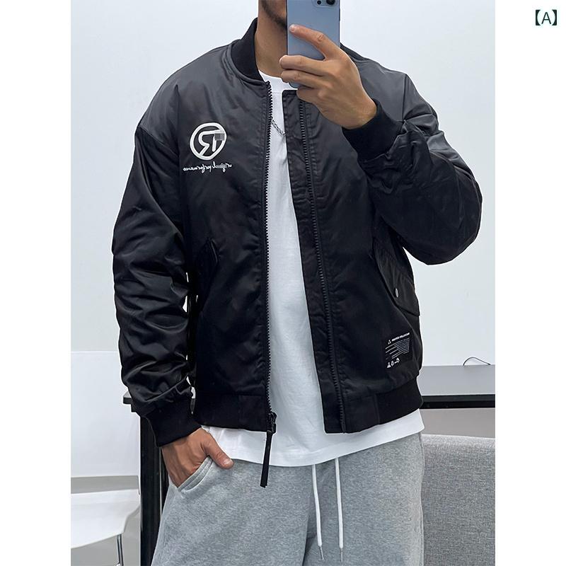 メンズ 表裏 生地 仕様 ショート スリムフィット モーター サイクル ジャケット 綿 パッド入り ジャケット 厚手 暖かい アメリカン