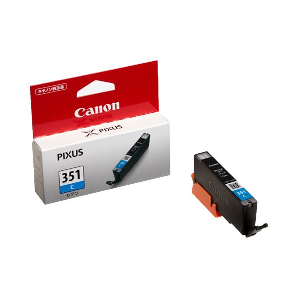 （まとめ） キヤノン Canon インクタンク BCI-351C シアン 標準 6504B001 1個 (×5セット)