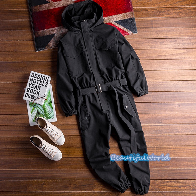 ツナギ メンズ カバーオール ジャンプスーツ オールインワン サロペット オーバーオール バイカー ツーリング 春 夏 秋 冬 ストリートアメカジ 作業服 お洒落24bdk75