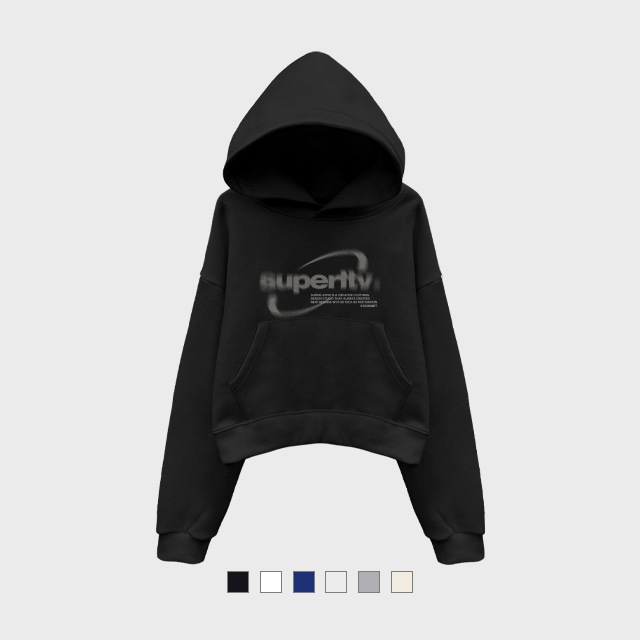 SLOW SPIN LOGO CROP 起毛 フード Tシャツ HOODIE (SCH4-5NH159)