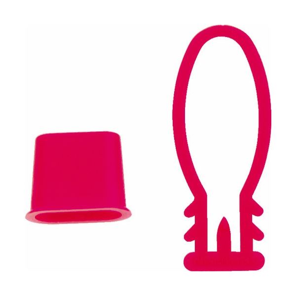 （まとめ）みかんネット用留め具 赤 BET-R-10 1袋（10個） [x50セット]