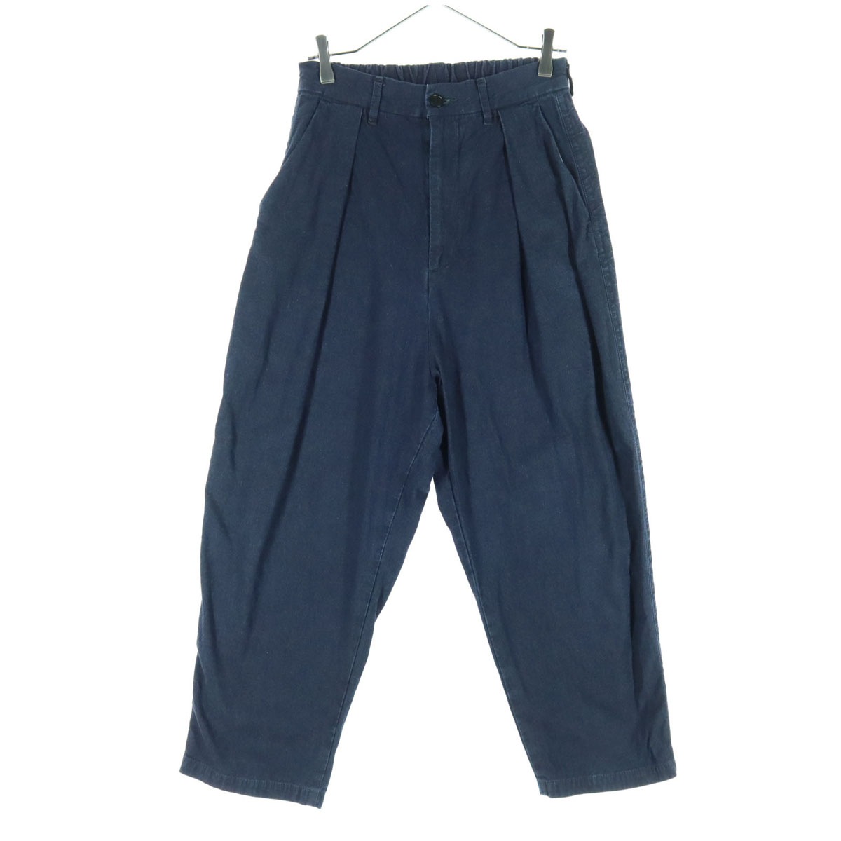 美品 Ordinary fits オーディナリーフィッツ テーパード ダック パンツ 1 ブルー レディース 古着