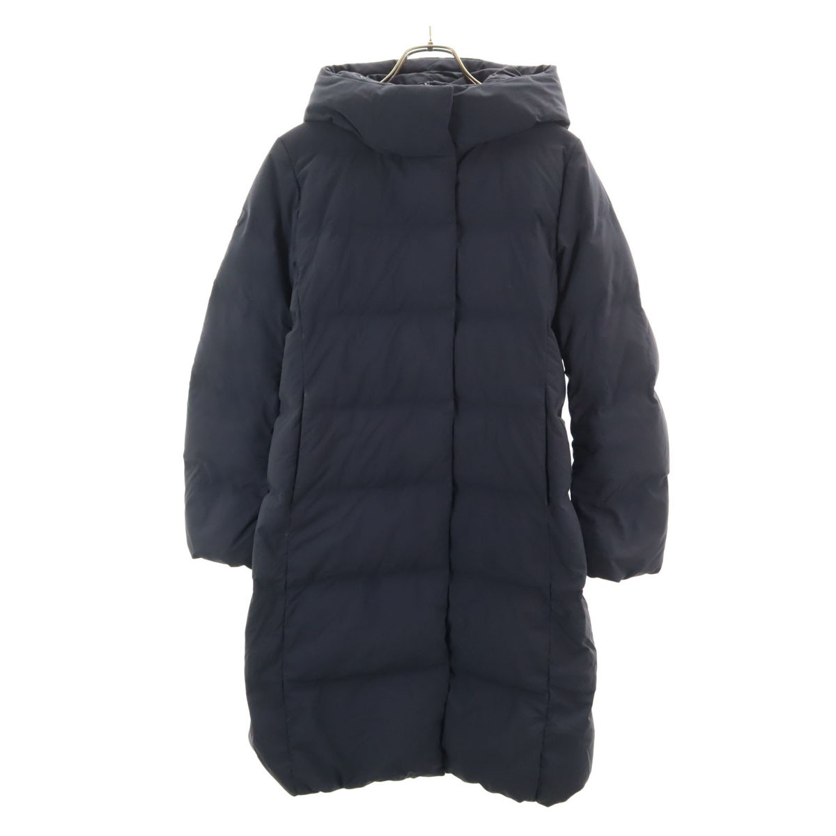 シームレス ダウンコート S ネイビー レディース 古着