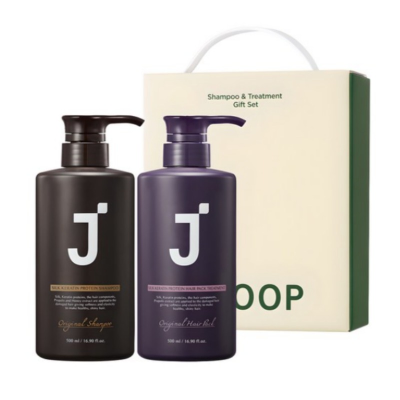 シルクケラチン たんぱく質 シャンプー＋ヘアパックトリートメント セット（各500ml）ギフトセット