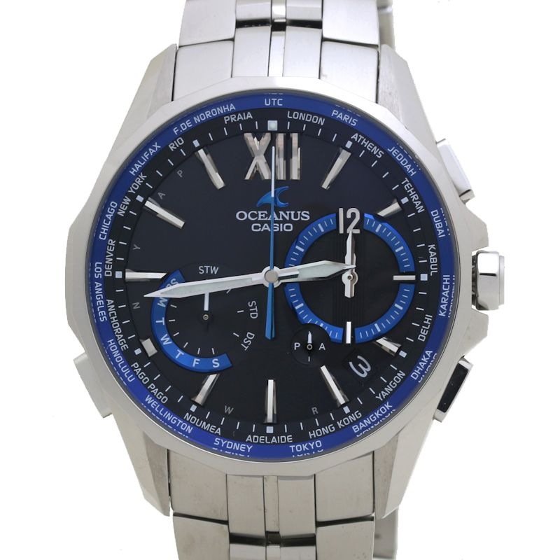 オシアナス マンタ OCW-S3400-1AJF デイデイト ソーラー電波【2024年購入】チタン メンズ /39916【中古】【腕時計】