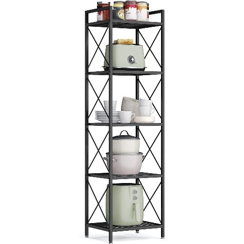 スリム金属ラック 4段 幅60cm 耐荷重200kg 大容量 オープンシェルフ 隙間収納 キッチン 収納棚