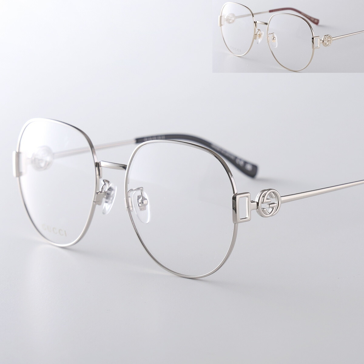 GUCCI グッチ メガネ GG1208O レディース ボストン型 メタルフレーム 細フレーム フルリム クリングスタイプ めがね 眼鏡 アイウェア カラー2色