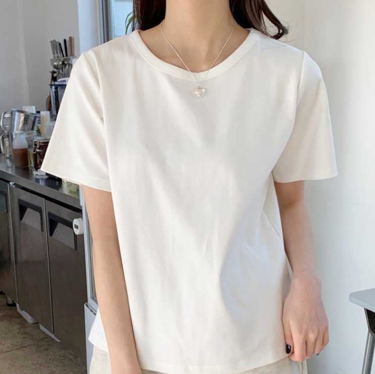 ベーシックカラー シンプルデザイン カジュアル半袖シャツ トップス Tシャツ シャツ プルオーバー 白シャツ 袖あり 半袖 5分袖 五分袖 Uネック ラウンドネック ストレート Iライン かわいい 7,474円