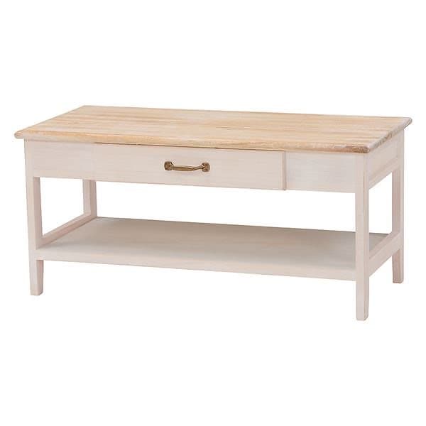 コンパクトテレビ台（テレビボード/ローボード） 木製 幅75cm/20型32型対応 収納棚付き シャビーシック 10,263円