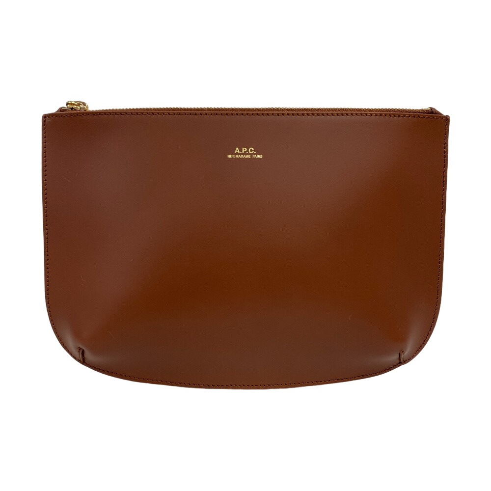 F63035 PXAWV レザー クラッチバッグ ブラウン レディース ブランド