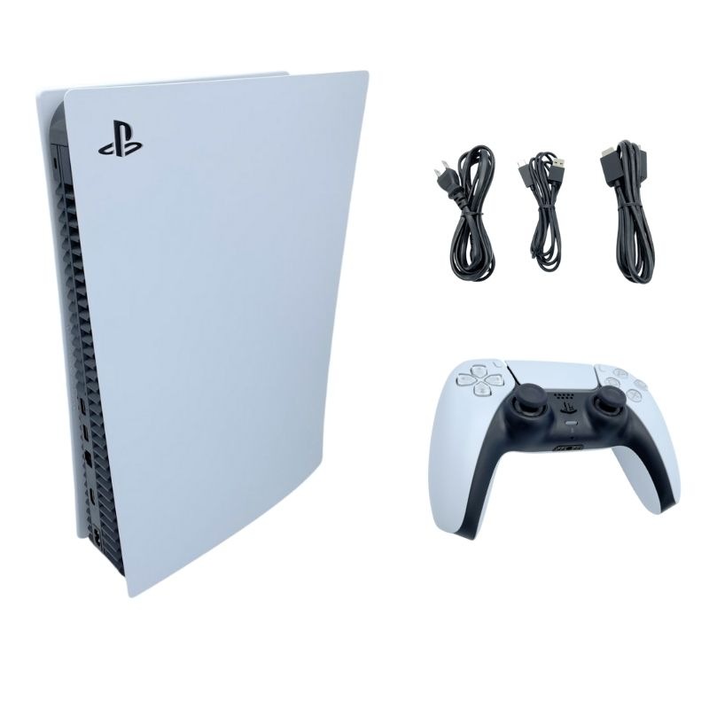 中古 PlayStation 5 デジタル・エディション (CFI-1100B01) コントローラー＆各種ケーブル付属