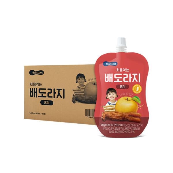 ベベクック 初めて飲む梨桔梗 子供用飲料 80mlx20EA 베베쿡 처음먹는 배도라지 어린이 음료 80mlx20EA
