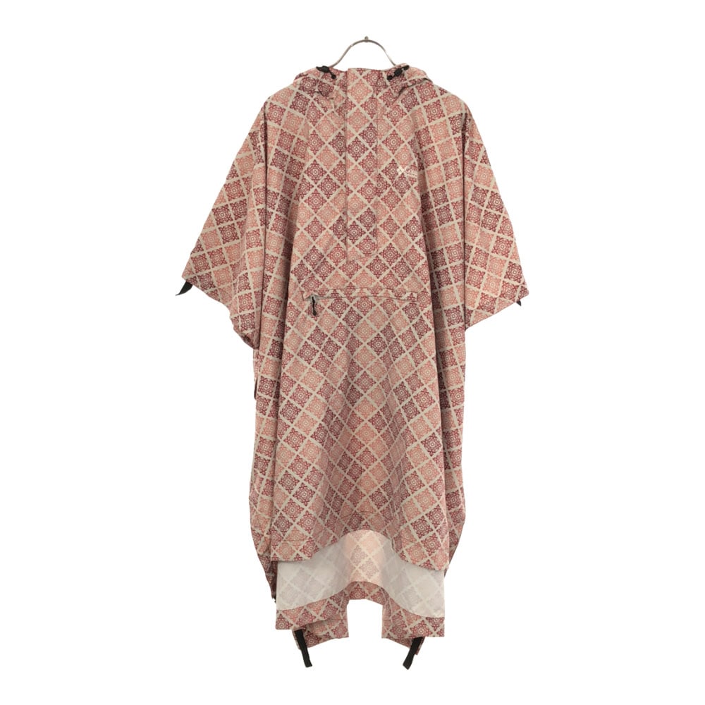 総柄 レイン ポンチョ S ピンク×ホワイト系 アウトドア レインコート メンズ