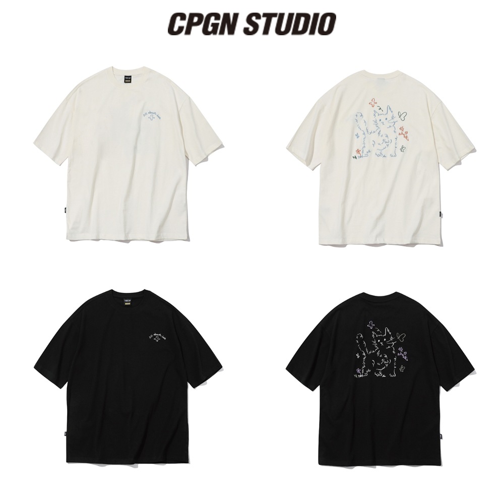 【CPGN STUDIO】24SS★ About Love Cat Embroidery S/Sleeve T CPGN STUDIO】 About Love Cat Embroidery Short Sleeve Tee T