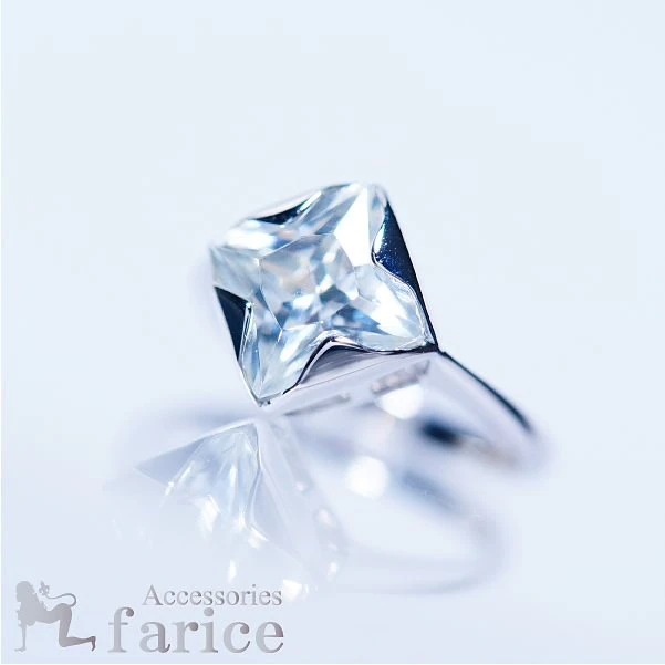 フラワーアレンジカットキュービックジルコニアジュエリーリング