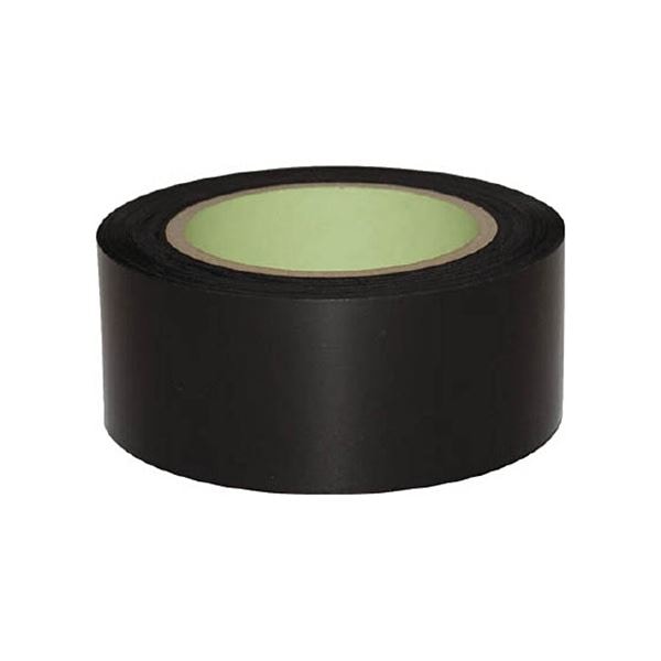 （まとめ）ストレッチフィルム 厚みμ20x幅50mmx長さ300m 黒 1巻[x10]