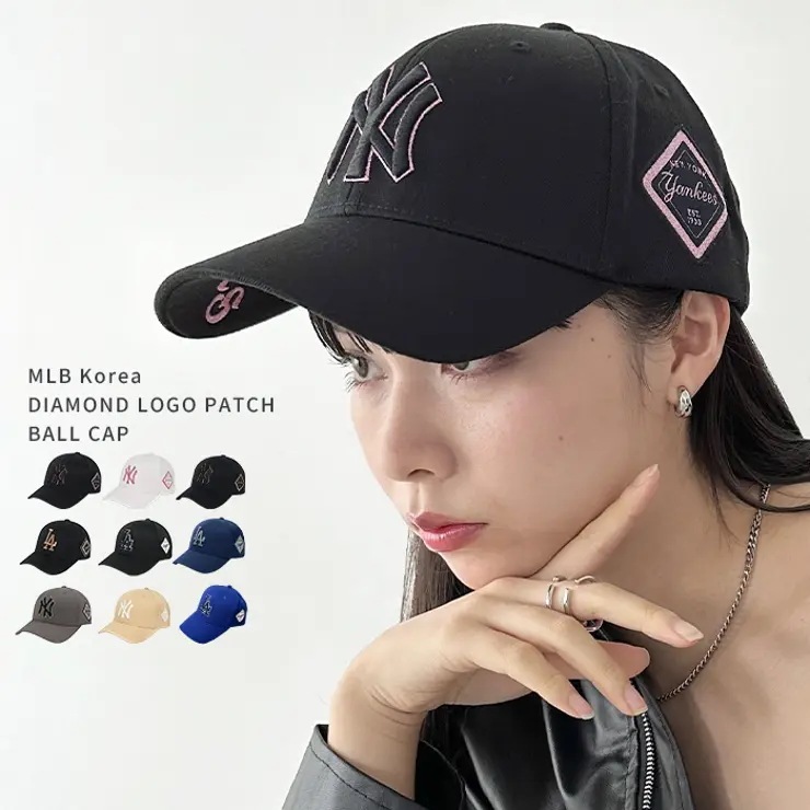 MLB Korea(エムエルビーコリア)/DIAMOND LOGO PATCH BALL CAP