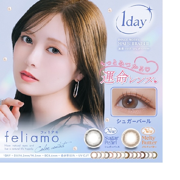 ６箱セット（４箱＋２箱つき）フェリアモ ワンデー　feliamo　１０枚　1day