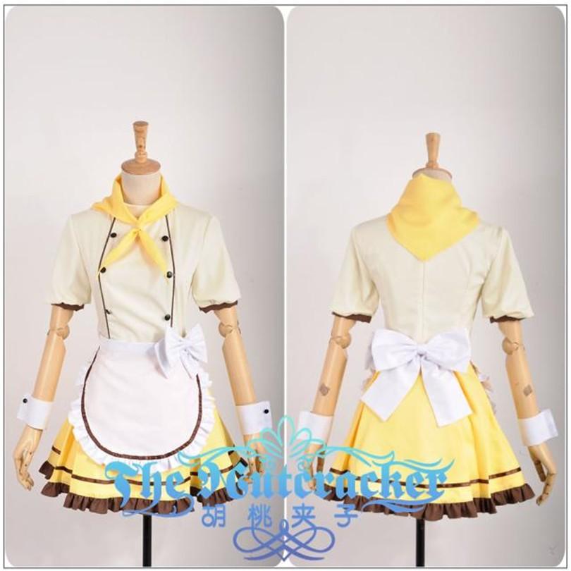 ラブライブ！Lovel! 高坂穗乃果 がおばんすいないぐお カフェメイド服 風 コスプレ衣装 cosplay 仮装イベント アニメ パーティー