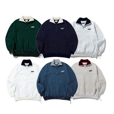 ビンテージ半ジップアップ_6color