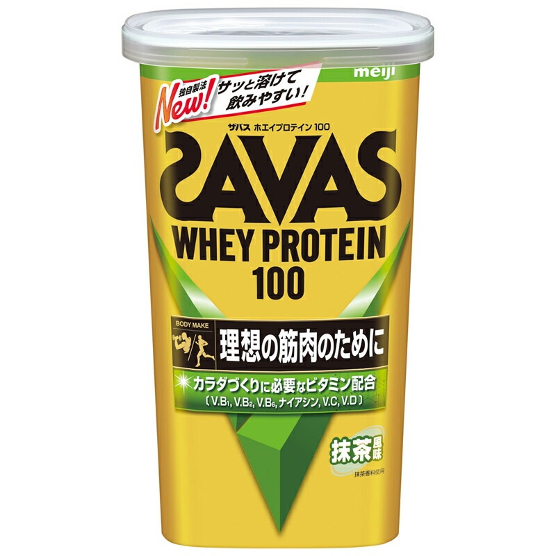 ザバス　ホエイプロテイン100　抹茶　14食分　12個セット(1ケース)
